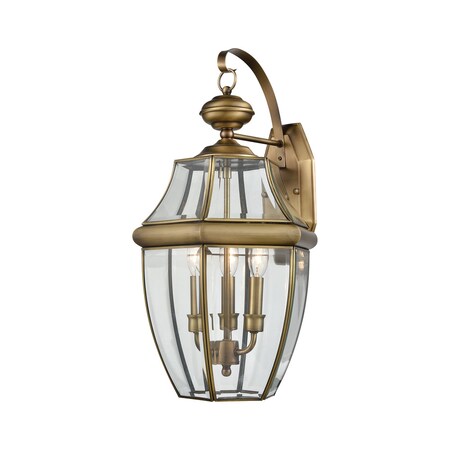 Thomas Ashford 3-Light Coach Lantern in Antique Brass - Large 8603EW/89